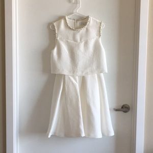 Sandro Paris Honeycomb Dress in White - Size 2